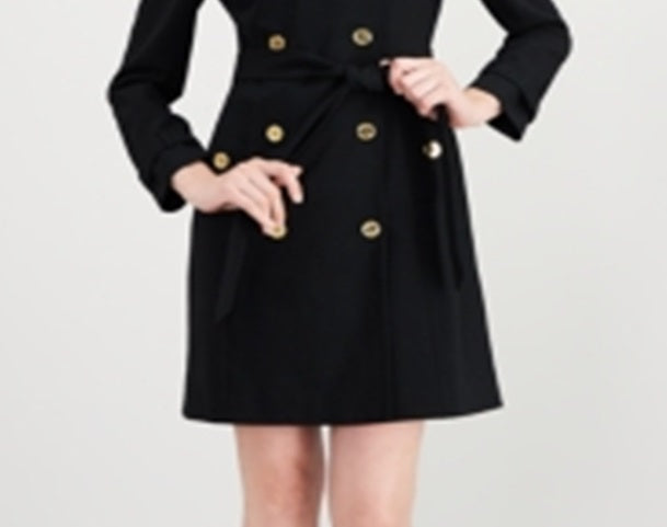 Calvin Klein Vestido Militar Feminino Preto Tamanho 16