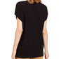 Suéter feminino Alfani listrado com manga morcego, preto, tamanho 2XL