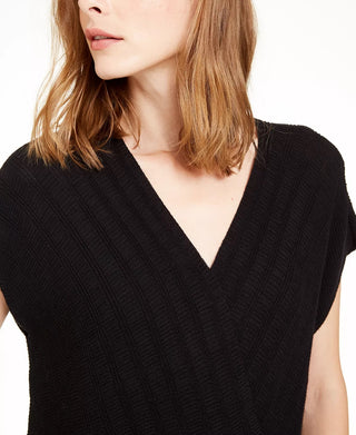 Suéter feminino Alfani listrado com manga morcego, preto, tamanho 2XL