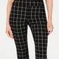 Calça Bootcut com Estampa Windowpane para Mulheres INC, Preta, Tamanho 4