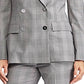 Ralph Lauren Blazer feminino xadrez Ryen Business abotoamento duplo cinza tamanho 8