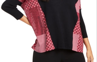 Alfani Poncho Feminino com Acabamento Contrastado Preto Tamanho Grande