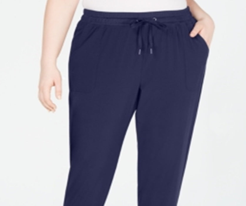 Calça Lounge Feminina Ideology Tie Plus Azul Tamanho 3X