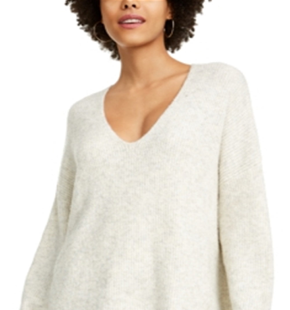 Suéter pulôver canelado feminino French Connection marrom tamanho grande