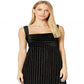 Vestido tubinho sem mangas com fenda feminina Free People, preto, tamanho grande