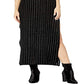 Vestido tubinho sem mangas com fenda feminina Free People, preto, tamanho grande