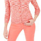 Cardigan feminino com botões tingidos no espaço, rosa, tamanho pequeno, Charter Club