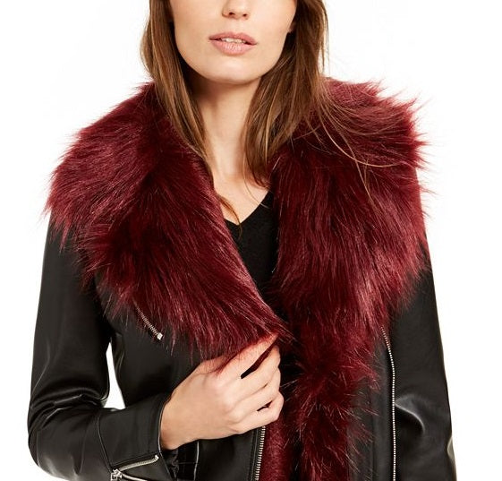 Casaco de couro sintético para motociclista feminino Bar III, preto, tamanho extragrande