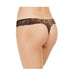 INC Calcinha fio dental feminina com acabamento em renda e estampa de leopardo, tamanho 2XL, leopardo, marrom