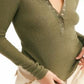 Exército Feminino Bloom Henley Verde Tamanho Médio da Free People