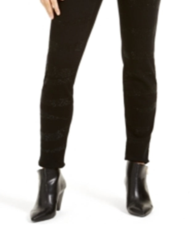 Calça jeans skinny feminina com estampa de zebra e curvas da INC International Concepts, preta, tamanho 4