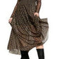 Vestido midi de malha Hello and Goodbye da Free People para mulheres, preto, tamanho grande
