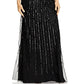 Vestido frente única com contas Adrianna Papell feminino, preto, tamanho 12