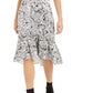 Vestido MIDI com estampa de respingos de cetim Bar III feminino, branco, tamanho 12