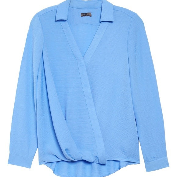 Blusa masculina Vince Camuto Rumple Twill Azul, tamanho M