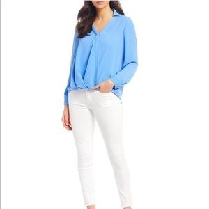 Blusa masculina Vince Camuto Rumple Twill Azul, tamanho M