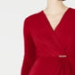 Vestido envelope falso feminino Charter Club Hardware vermelho tamanho X-S