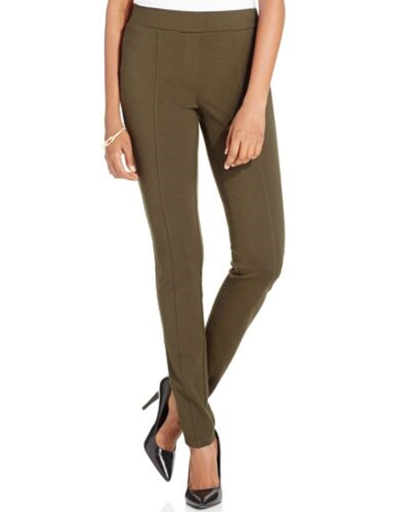 Calça de malha ponte com costura curvada feminina Style &amp; Co, verde, tamanho 14