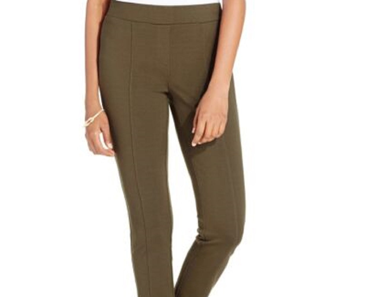 Calça de malha ponte com costura curvada feminina Style &amp; Co, verde, tamanho 14