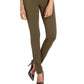 Calça de malha ponte com costura curvada feminina Style &amp; Co, verde, tamanho 14