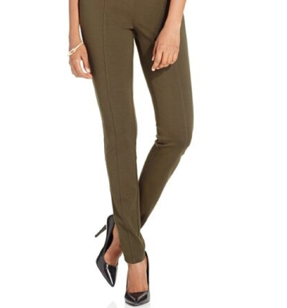 Calça de malha ponte com costura curvada feminina Style &amp; Co, verde, tamanho 14