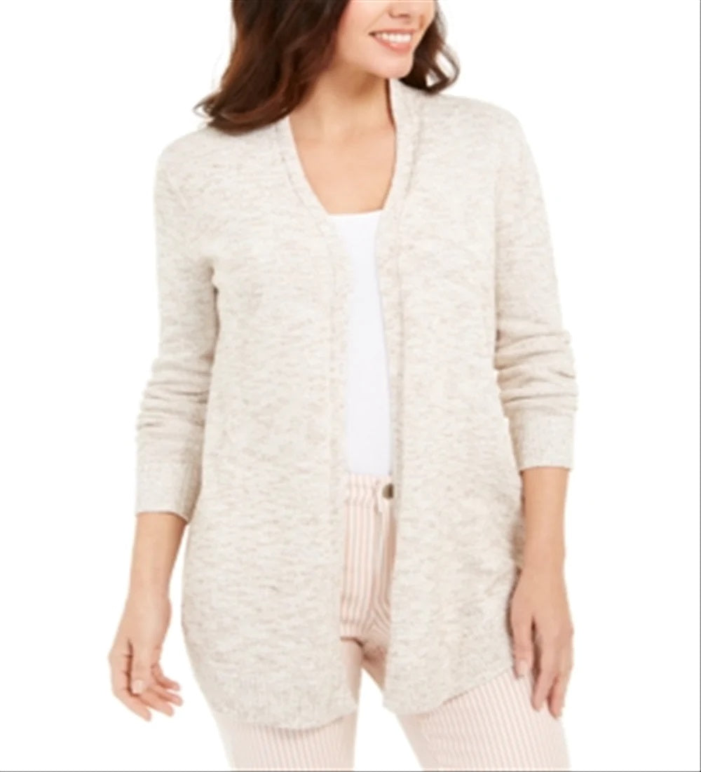 Suéter feminino Charter Club com bainha curva e acabamento em casca de ovo, tamanho M