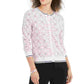Cardigan feminino com estampa geométrica Charter Club, rosa enevoado, tamanho XS
