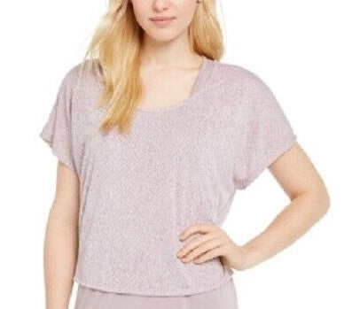 Camiseta feminina Ideology para treino e fitness, roxa, tamanho médio