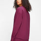 Bewakoof Moletom feminino liso e quadrado, roxo, tamanho XX-G