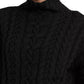 Suéter de malha plus size feminino Lauren Ralph Lauren, preto, tamanho 1X