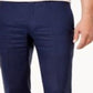 Calça de linho profissional masculina Ralph Lauren, frente lisa, azul, tamanho 42x30