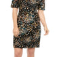 Vestido tubinho estampado feminino Alfani, preto, tamanho 16