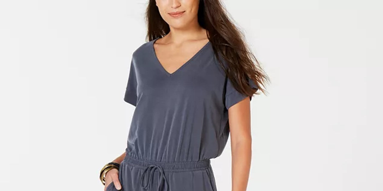 Macacão curto feminino Style &amp; Co cinza tamanho M