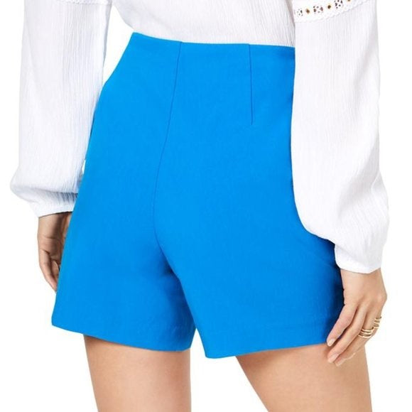 Bermuda feminina com zíper polido da INC International Concepts, azul, tamanho 12
