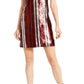 Vestido de festa curto com alças finas e lantejoulas listradas Bar III feminino, decote em V, preto, tamanho XX-S