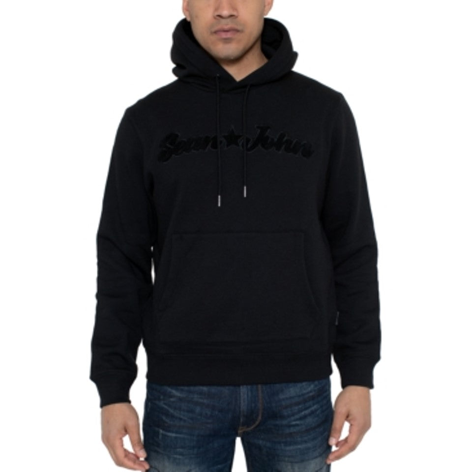 Moletom com capuz masculino Sean John Star Logo - Preto azeviche, tamanho LA