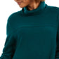 Suéter túnica feminino com costura exposta e gola simulada, verde, tamanho extragrande, estilo &amp; co