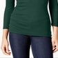 Blusa canelada feminina INC International Concepts, verde, tamanho grande