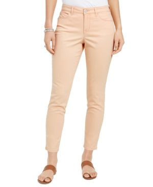 Calça jeans skinny feminina Style &amp; Co Curvy, bege creme, tamanho 8