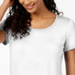 Camiseta feminina lisa JM Collection Passion Fl branca tamanho GG