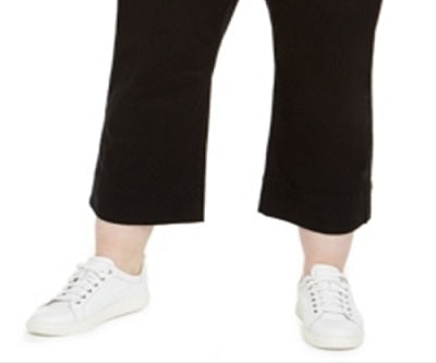 Calça curta feminina com zíper e bolsos rosa da Celebrity, preta, tamanho pequeno