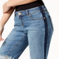 Shorts jeans femininos com acabamento contrastante e punho, azul, tamanho 16, pequeno, da INC International Concepts