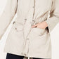 Jaqueta anoraque feminina com capuz Style &amp; Co, branca, tamanho XL