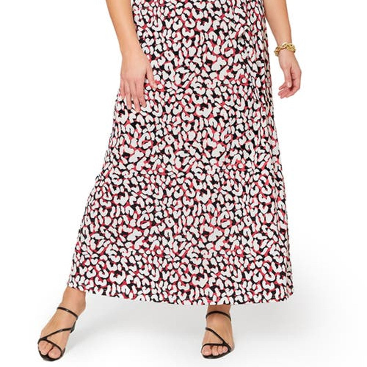 Vestido envelope falso sem mangas Leota Perfect em leopardo escovado Blfd