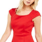 Vestido Calvin Klein Feminino Manga Curta Acima do Joelho Vermelho Tamanho 14