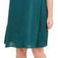 Robbie Bee Vestido de festa feminino sem mangas, estilo flare, verde, tamanho 10, pequeno