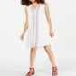 Vestido feminino bordado com borla e gravata estilo &amp; co, branco, tamanho GG