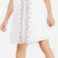 Vestido feminino bordado com borla e gravata estilo &amp; co, branco, tamanho GG