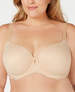 Sutiã Balconette Plus Size com Acabamento em Renda da Inc International Concepts, Bege, Tamanho 44G
