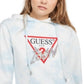 Guess Moletom Feminino com Estampa de Ícone e Tintura Azul Tamanho Médio